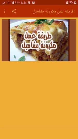 طريقة عمل مكرونة بشاميل Screenshot 0