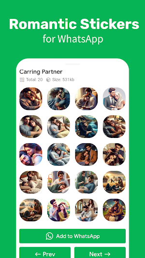 Romantic Stickers - WASticker Screenshot 1