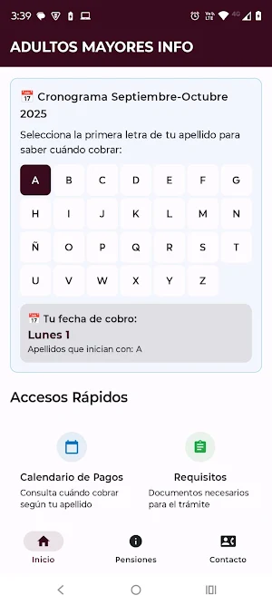 Adultos Mayores Calendario Screenshot 1