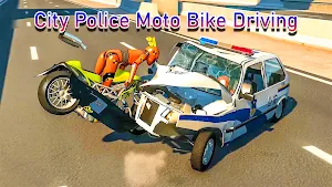 City Police Moto Bike Crash Screenshot 1