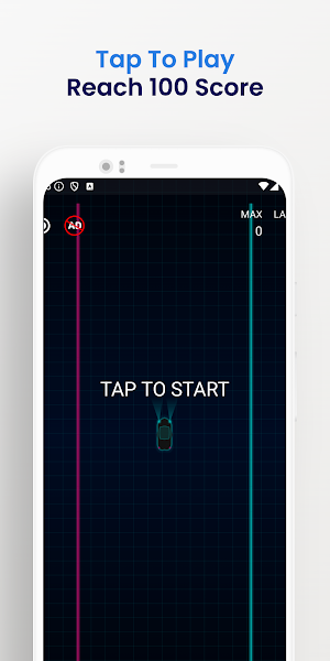 Tap Neon Driver - Reach 100! Screenshot 2