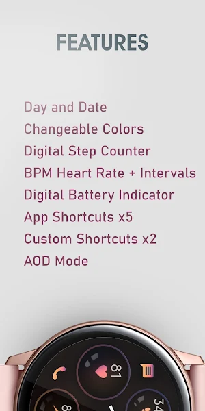 Digital Rainbow Watch Face Screenshot 1