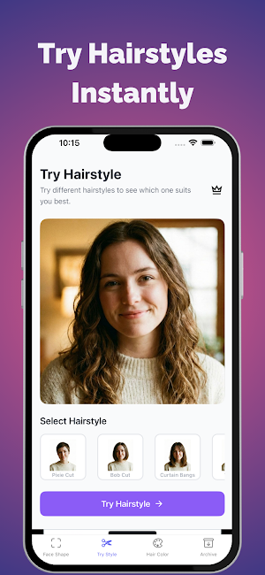 Face Shape AI: Hair & Color Screenshot 2
