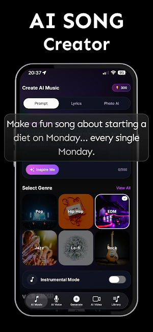 Sonx - AI Song Generator Screenshot 1