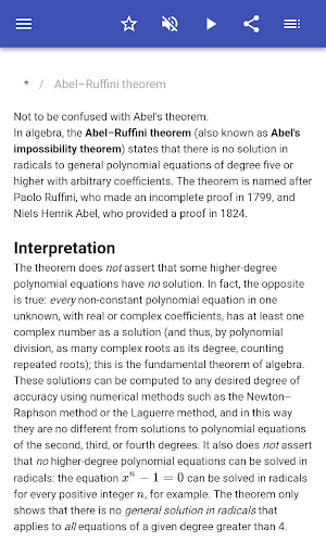 Mathematical theorems Screenshot 1