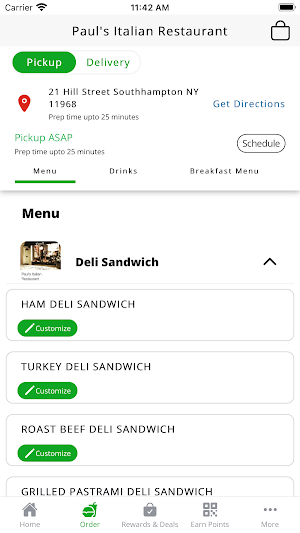 Paul's Italian Restaurant Screenshot 2