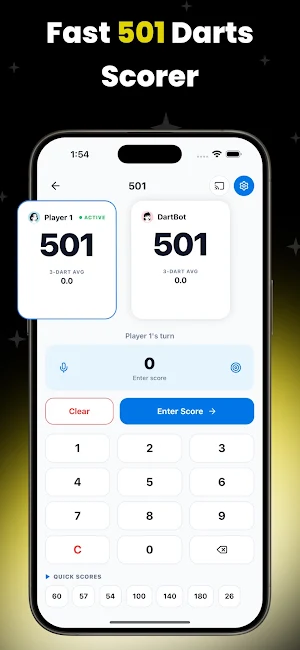 Darts Counter Scoring App Screenshot 1