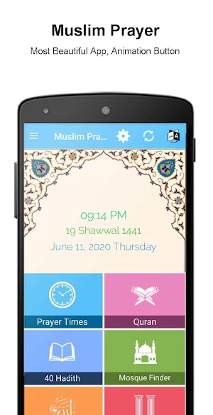 Muslim Prayer Timings - Azan Pro, Quran, Hadith Screenshot 0