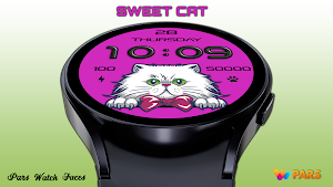 Sweet Cat Digital Watch Face Screenshot 3