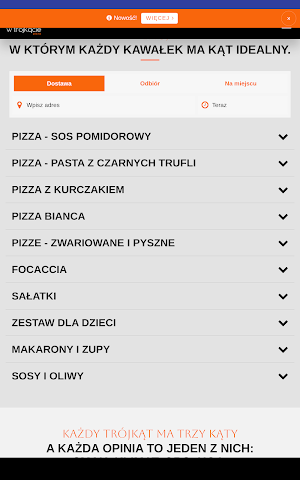 W trójkącie - Pizza Screenshot 2