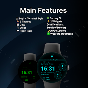 Unix Terminal - watch face Screenshot 1