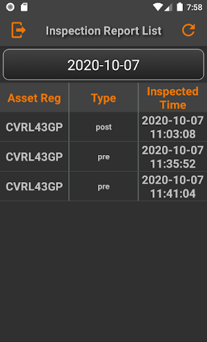 WebIQ Pre-Trip Inspection Screenshot 2