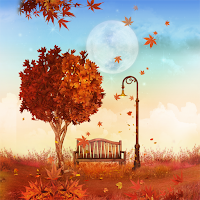 Autumn Bench Day - Wallpaper