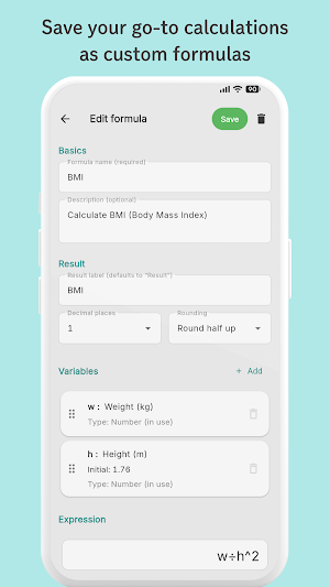 Formula Templates - CalcPad Screenshot 2