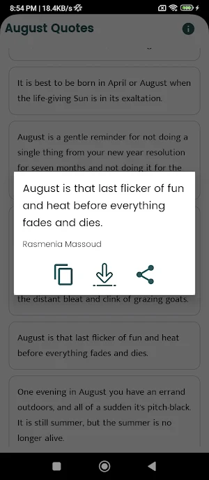 August Quotes and Sayings Screenshot 2