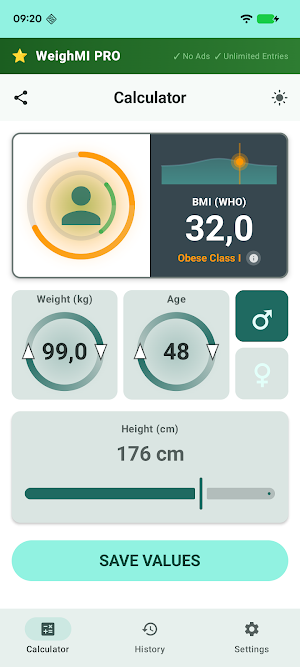 WeighMI BMI and Weight Tracker Screenshot 3
