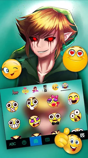 Creepy Ben Drowned Keyboard Theme Screenshot 2