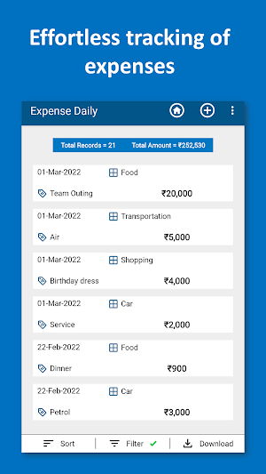 Expense Daily|Expense Manager Screenshot 1