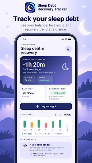 Sleep Debt Recovery Tracker Screenshot 0