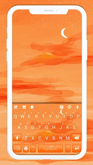 Orange Aesthetic Keyboard Background Screenshot 0