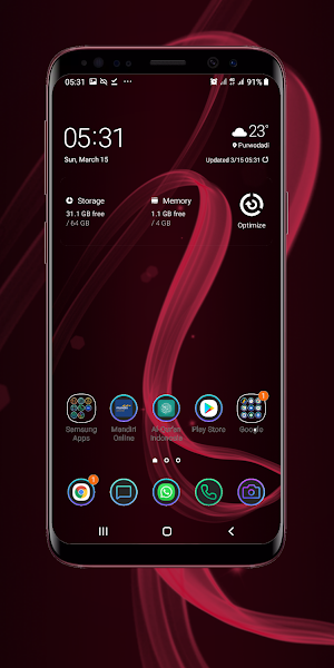 Dark Red Wallpaper Screenshot 2