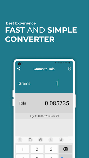 Grams to Tola Converter Screenshot 0