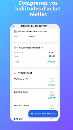 Receiptify - Scan tes achats Screenshot 1