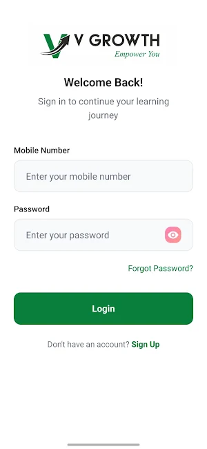 VGrowth - Learning Platform Screenshot 2