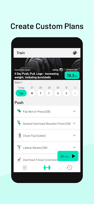 Benchmark: Workout tracker Screenshot 0