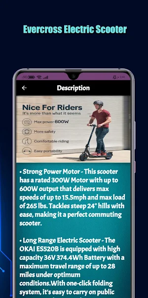 Evercross Electric Scooter Screenshot 2