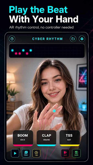 Cyber Rhythm: Hand Beats Screenshot 0