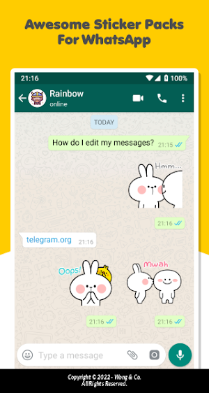 Spoiled Rabbit Daily Stickers Screenshot 1