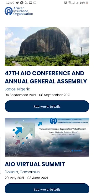 African Insurance Organisation Screenshot 1
