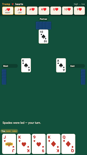 Euchre: Learn & Play Offline Screenshot 2