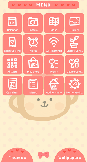 Adorable Monkey Theme +HOME Screenshot 1