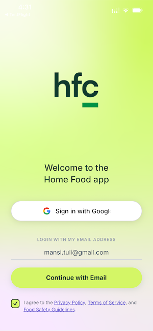 Home Food Central (HFC) Screenshot 0