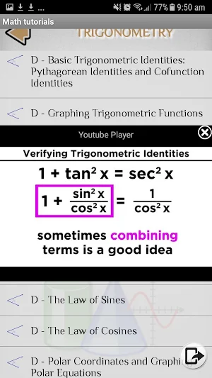 Math Tutorials Screenshot 1