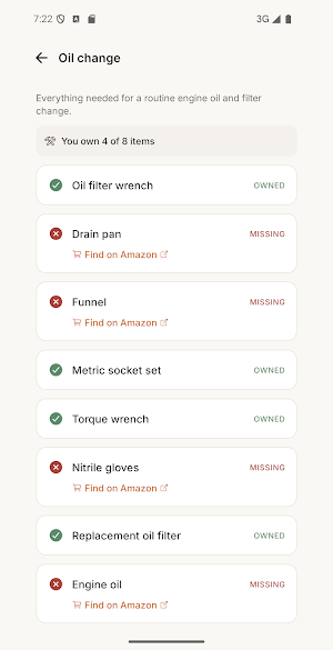 Fettle - Tool Inventory Screenshot 2
