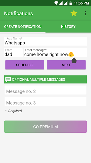 Fake Notifications Screenshot 1