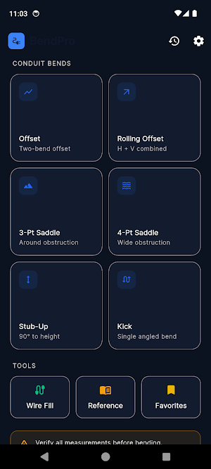 BendPro — Conduit Bender Calc Screenshot 0