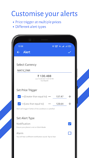 Crypto Price Alert - WazirX | No Ads Screenshot 3