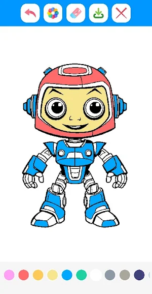 Little Mecha Coloring Book Screenshot 0