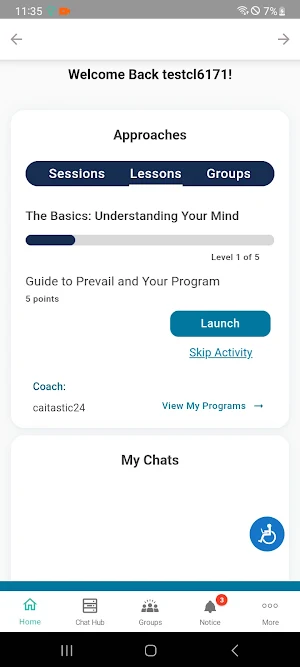 iPrevail: Online Peer Support Screenshot 1