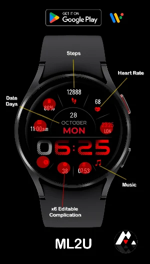 ML2U 127 Watch Face Screenshot 1