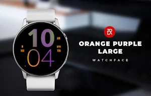 Orange Purple Large Watch Face Screenshot 0