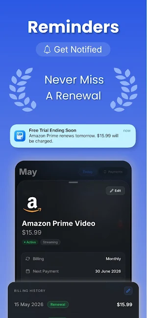 Subscription Tracker: Subflo Screenshot 1