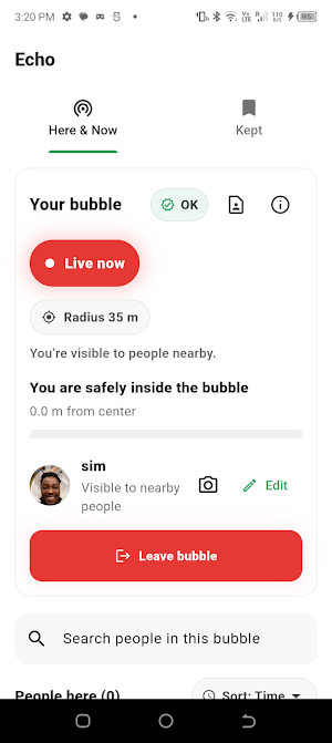 Echo Chat Screenshot 1