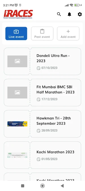 Races Organiser Screenshot 1