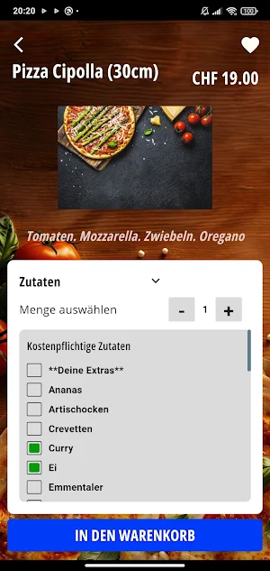 Pizza Kurier Langnau Screenshot 1