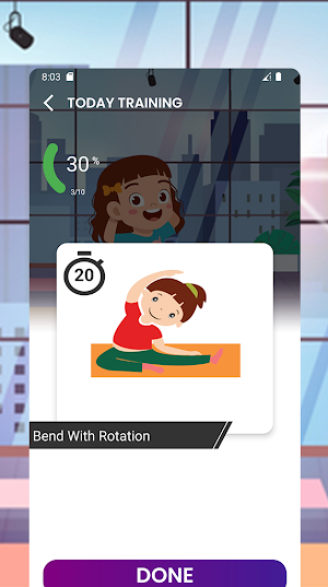 Fitness for kids Home Workout Screenshot 1